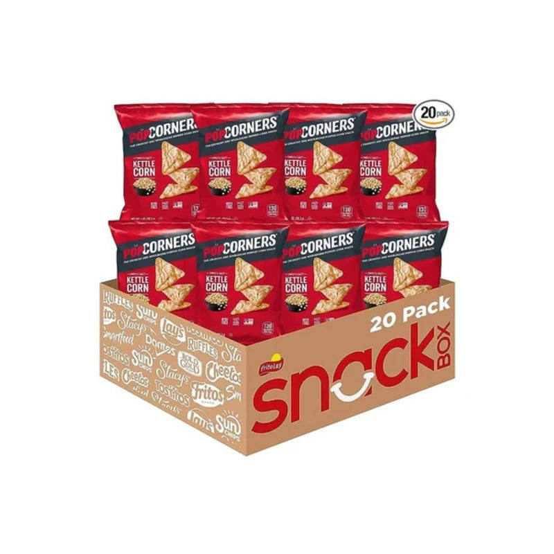 20-Pack PopCorners Popped Corn Snacks, Kettle Corn.