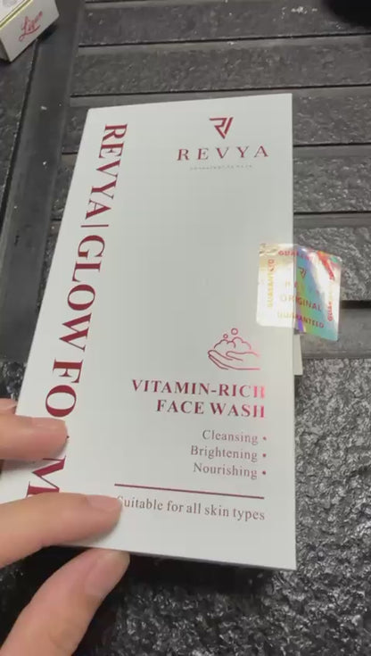 REVYA Glowfoam Vitamin-Rich Face Wash | Luxury Skincare Cleanser